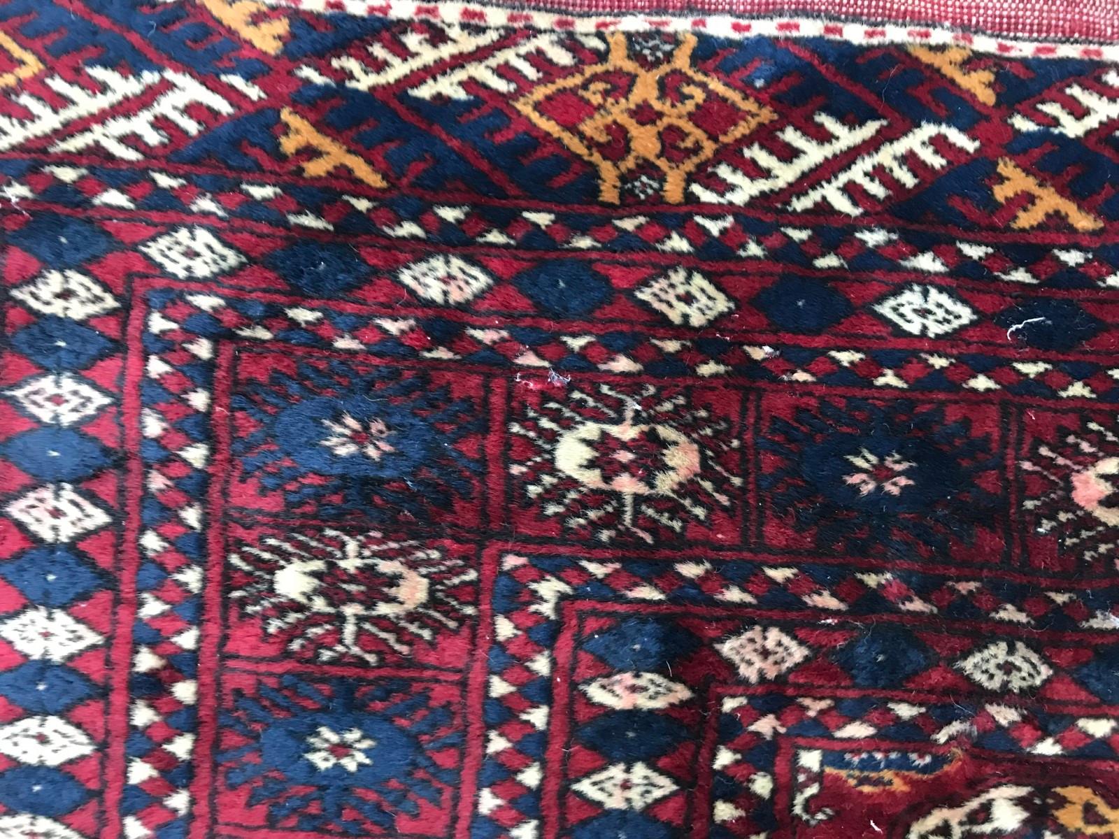 Vintage Fine Boukhara Afghan Rug For Sale 5