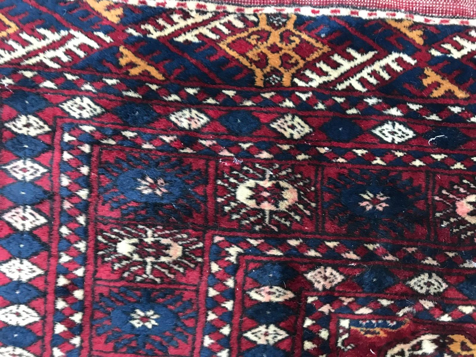 Alfombra afgana vintage Boukhara en venta 5