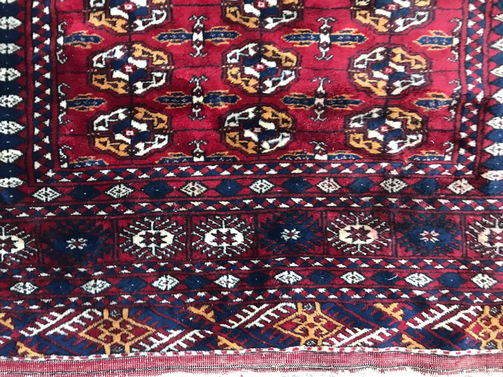 Turkmen Vintage Fine Boukhara Afghan Rug For Sale