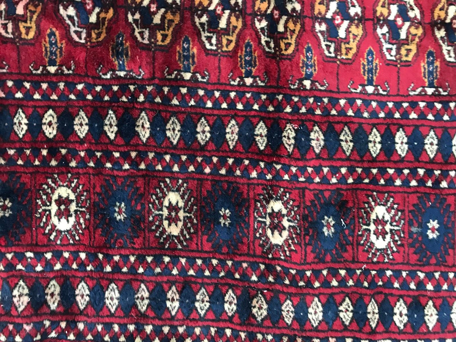 Wool Vintage Fine Boukhara Afghan Rug For Sale