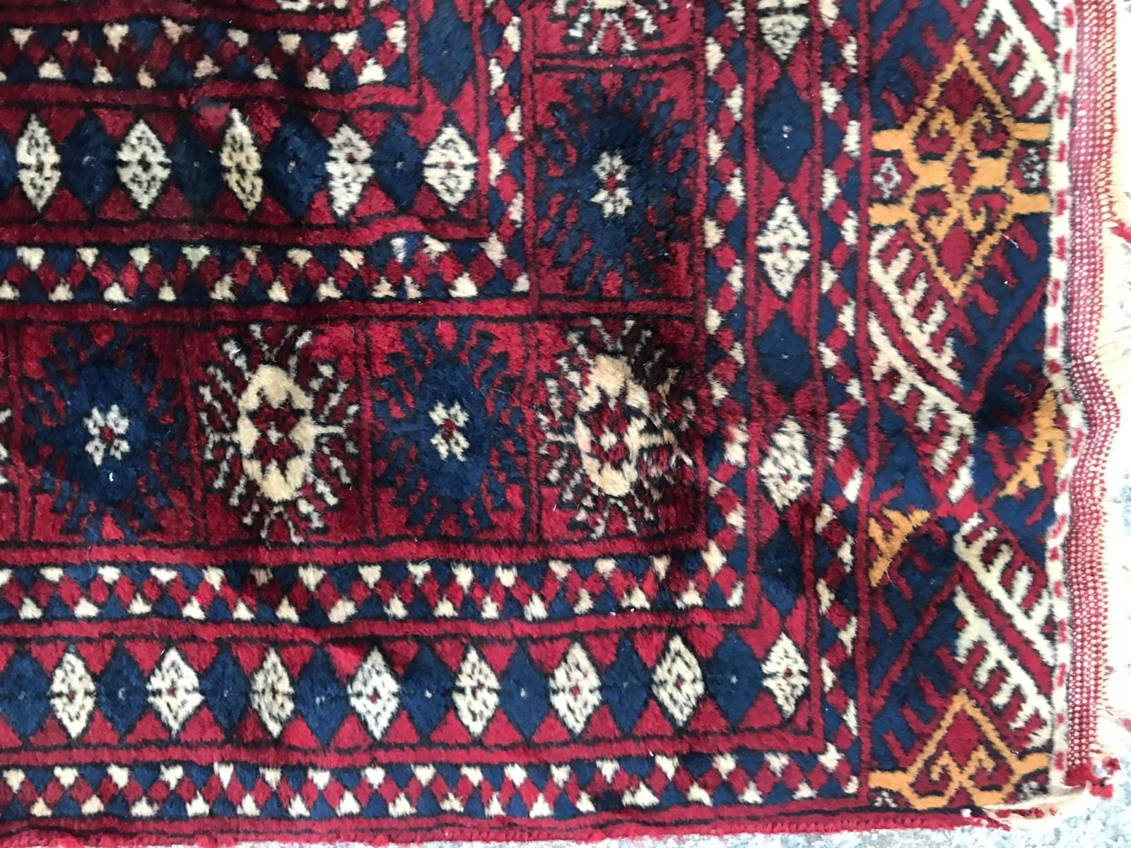Vintage Fine Boukhara Afghan Rug For Sale 1