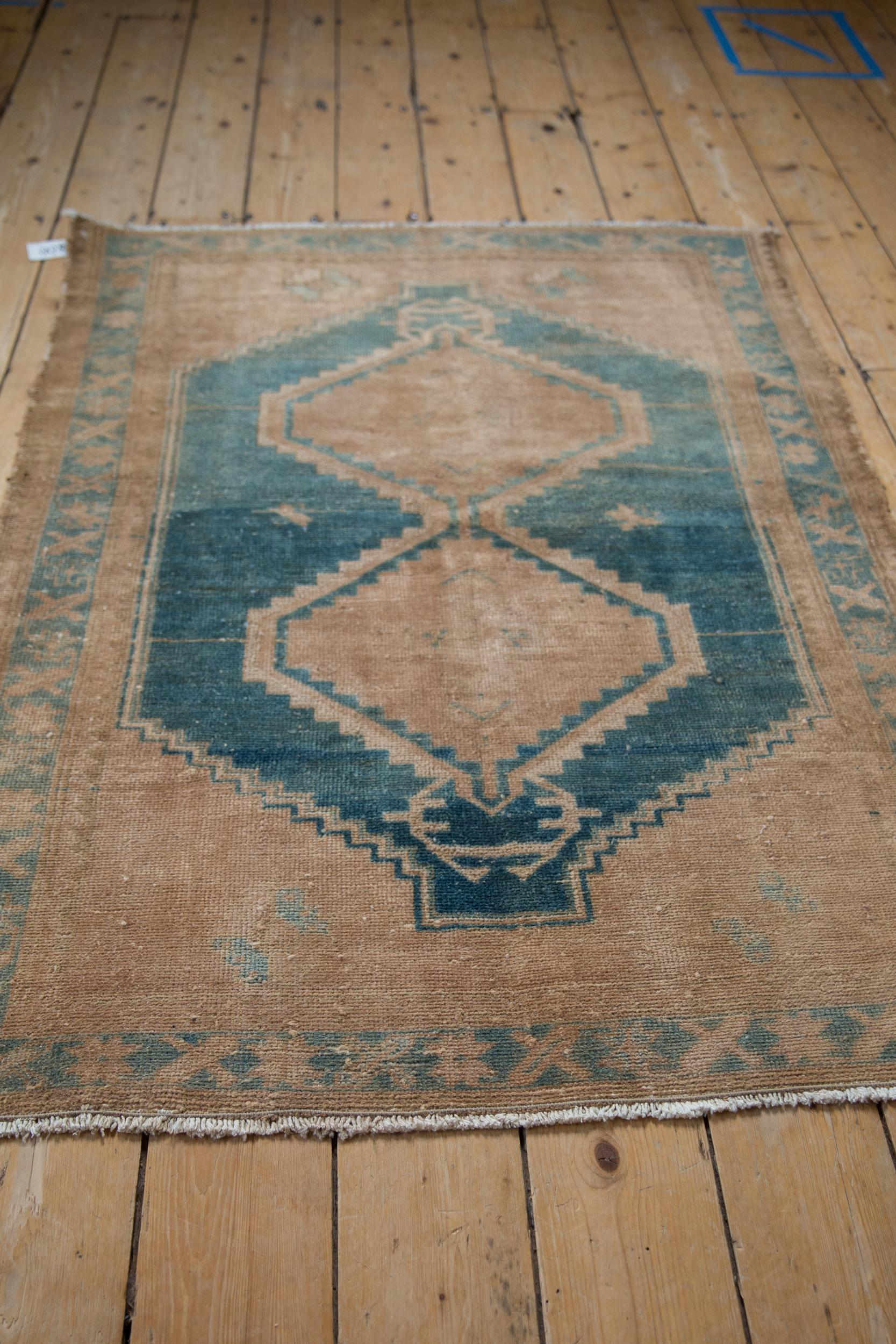 Vintage Fine Distressed Hamadan Square Rug In Fair Condition For Sale In Katonah, NY