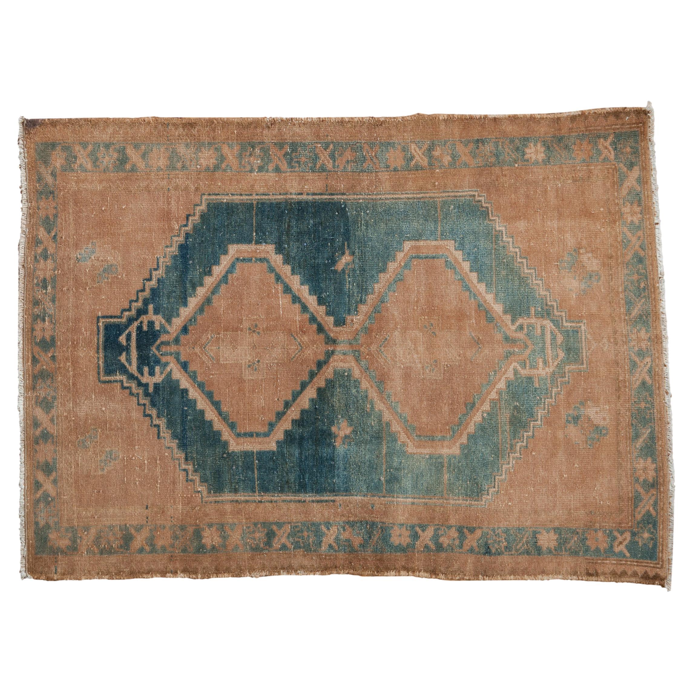 Vintage Fine Distressed Hamadan Quadratischer Teppich
