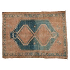 Vintage Fine Distressed Hamadan Square Rug