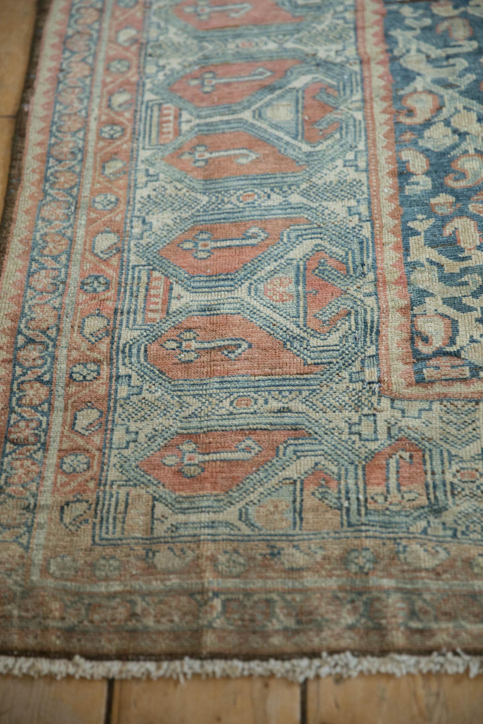 Wool Vintage Fine Distressed Malayer Rug Runner For Sale