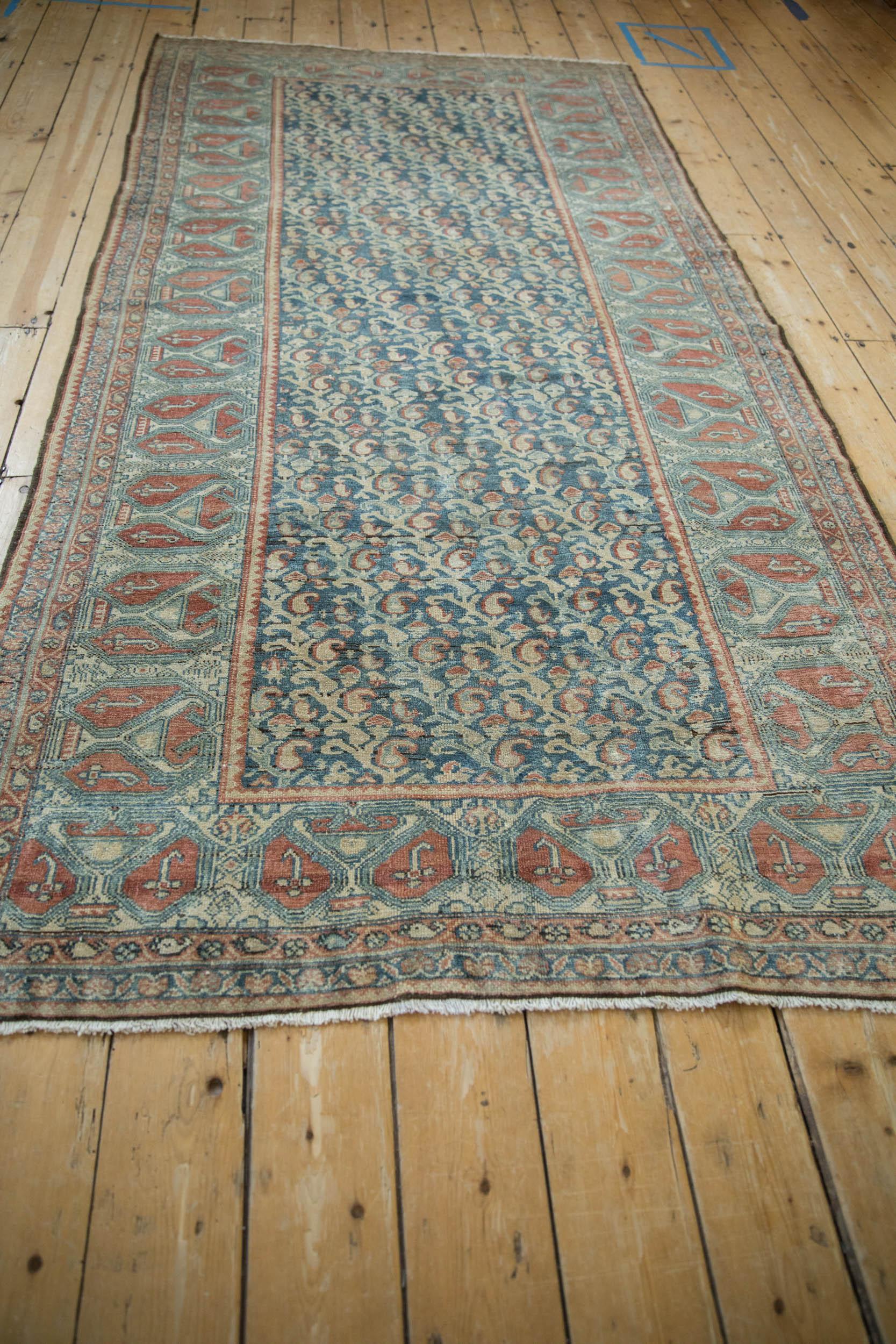 Vintage Fine Distressed Malayer Rug Runner For Sale 1