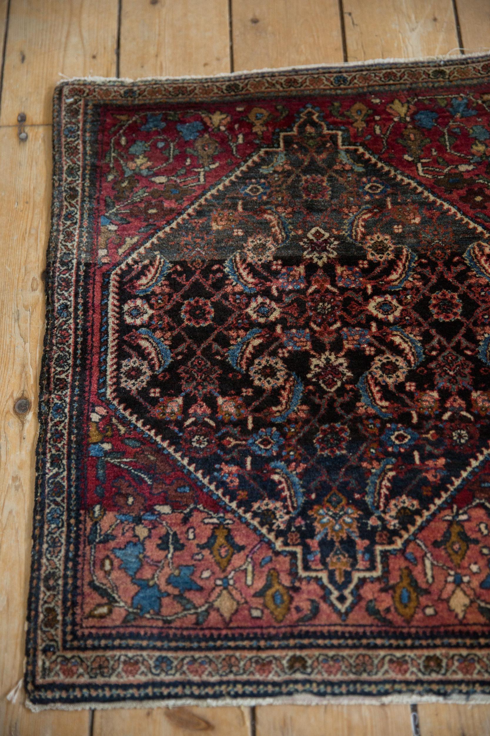 Persian Vintage Fine Farahan Sarouk Square Rug Mat For Sale
