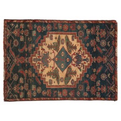 Vintage Fine Fragment Borchalou Square Rug