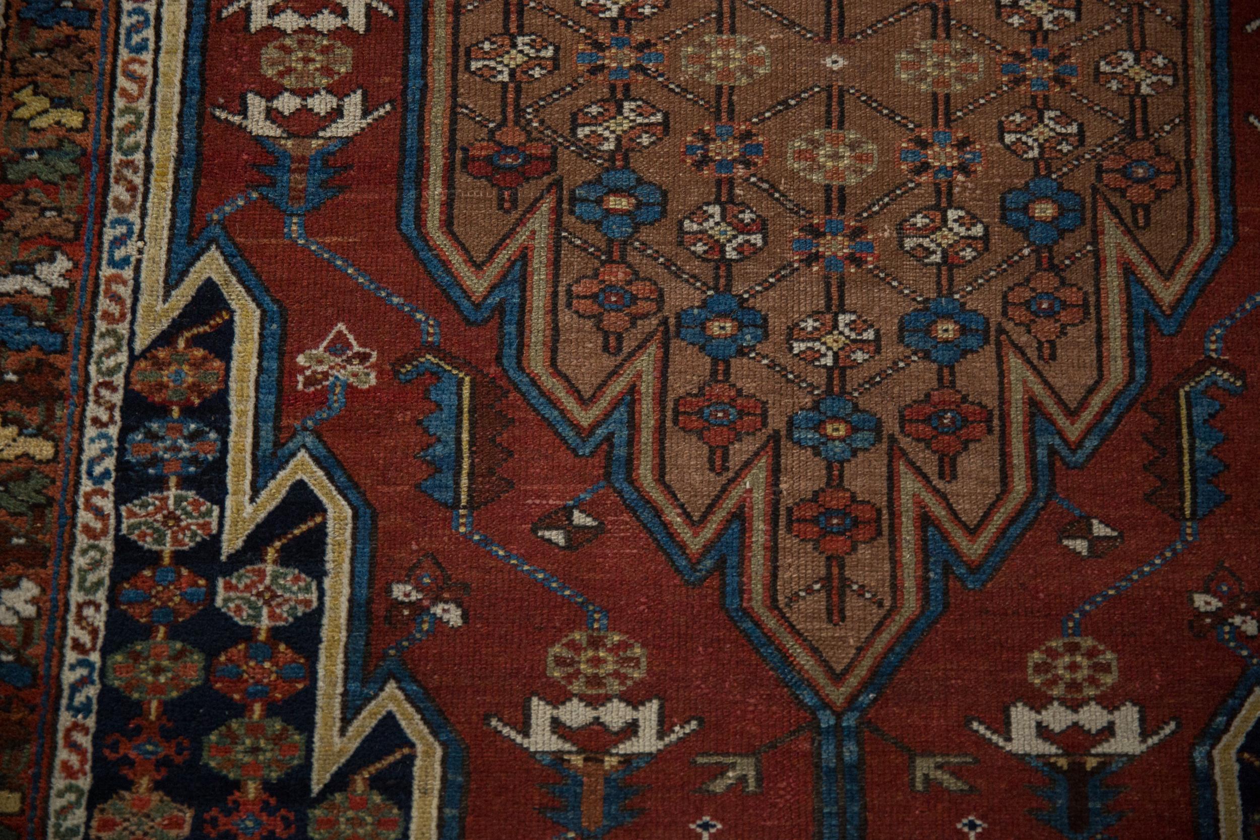 Hand-Knotted Vintage Fine Hamadan Rug For Sale