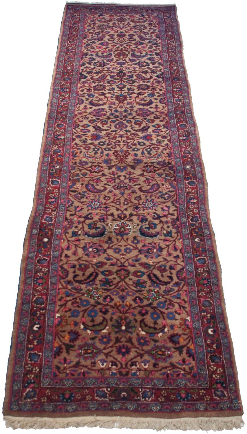 Feinmaschiger Vintage-Teppich Läufer (Handgeknüpft) im Angebot