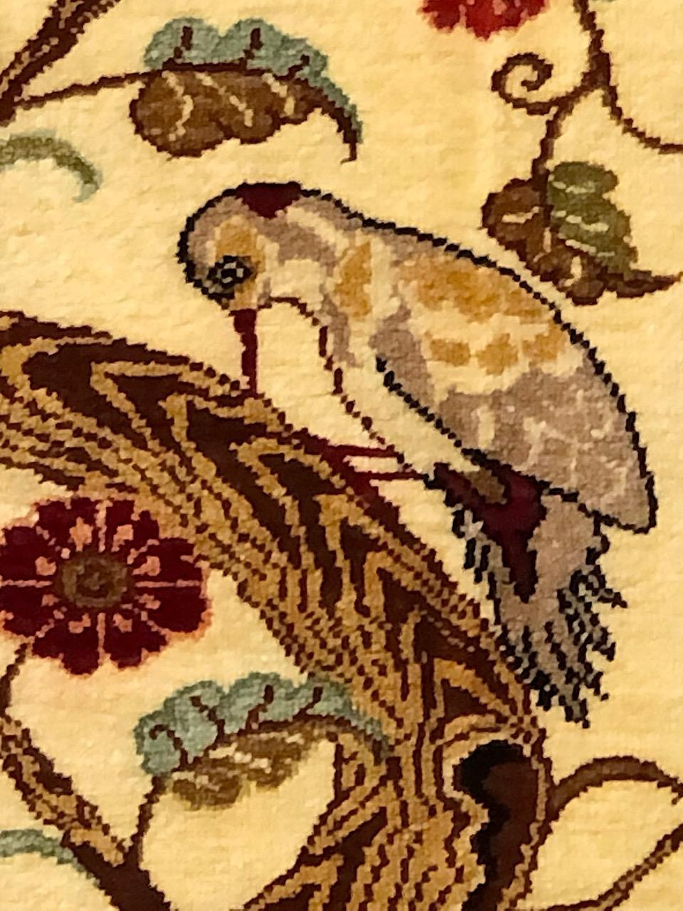 Hand-Knotted Vintage Fine Persian Silk Rug For Sale