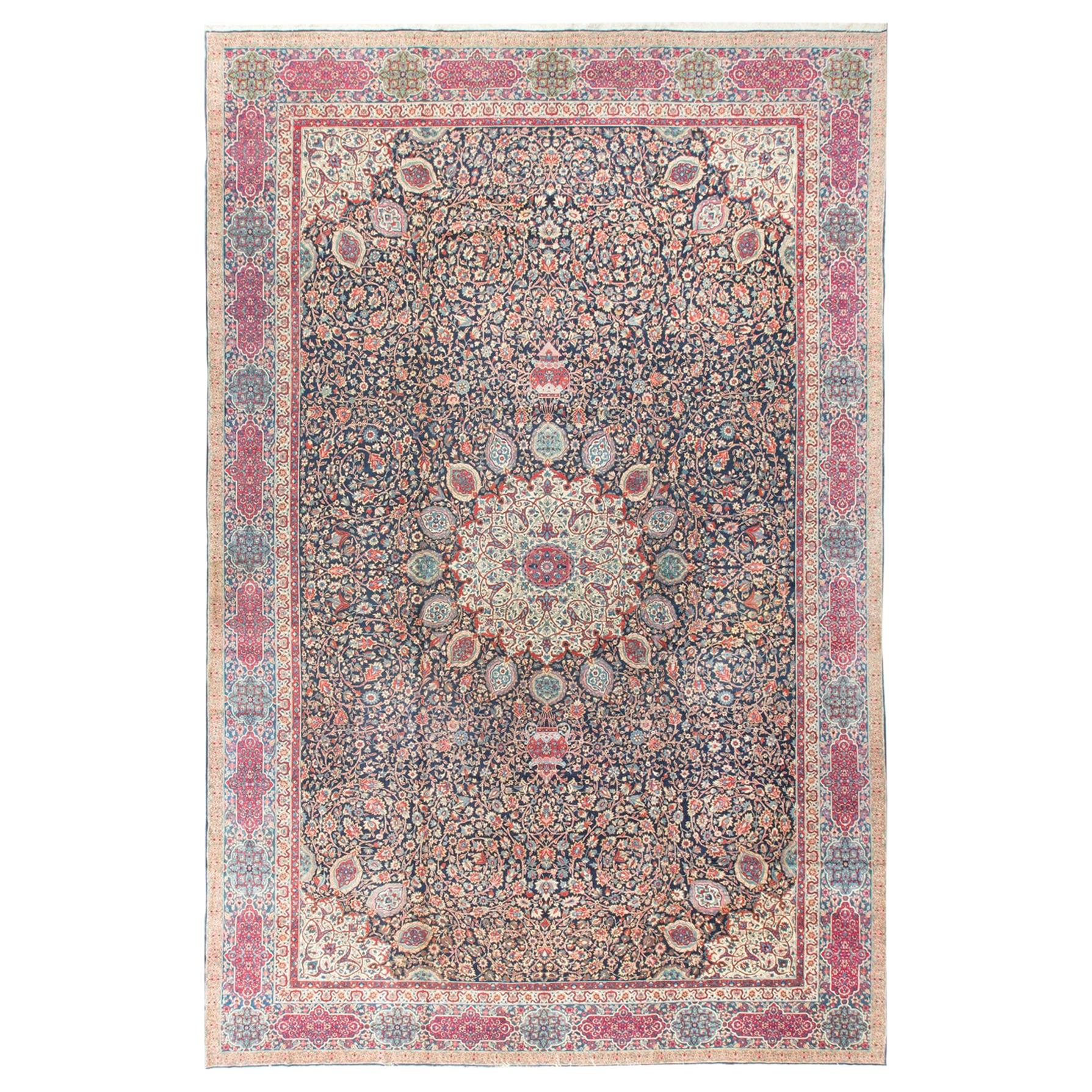 Tapis persan vintage surdimensionné de Tabriz, vers 1920 14'8 x 23'4