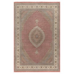 Tapis persan vintage en laine et soie de Tabriz, 12'9"" x 19'4"".