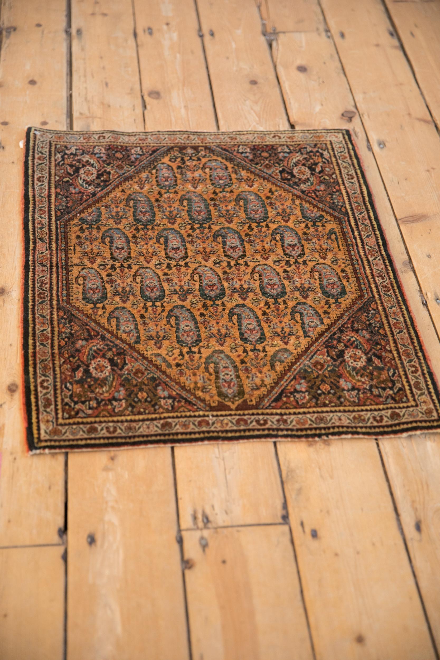 Vintage Feiner Sarouk Quadratischer Teppich Matte (Persisch) im Angebot