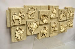 Vintage Finesse Originals 1970s Brutalist Figural Zodiac Wall Art Sculpture