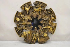Miroir mural « Vintage Finesse Originals » en fibre de verre, style « Mid-Century Modern », représentant un signe du Zodiac