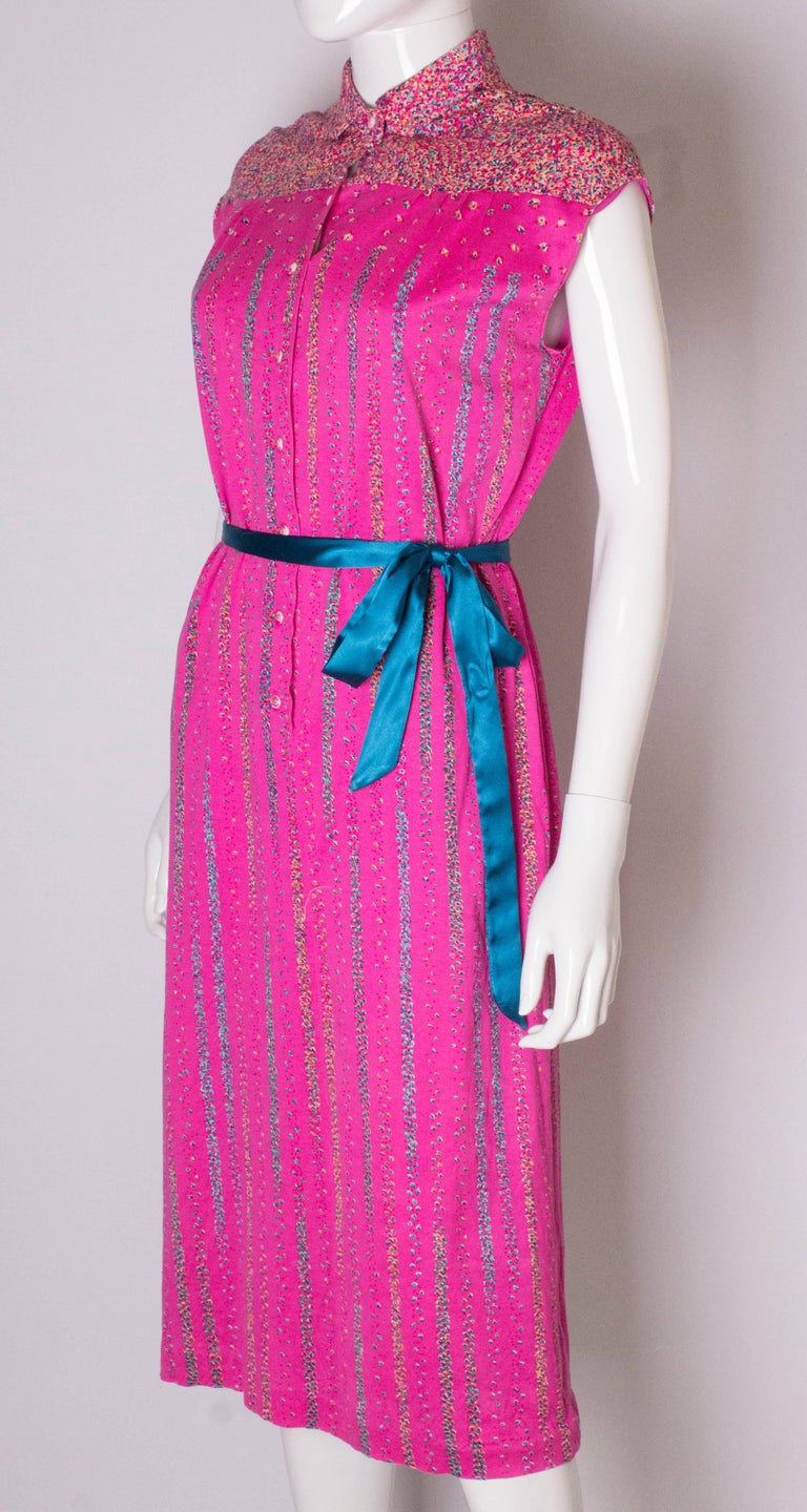 Vintage Fink Cotton Jersey Day Dress For Sale at 1stDibs