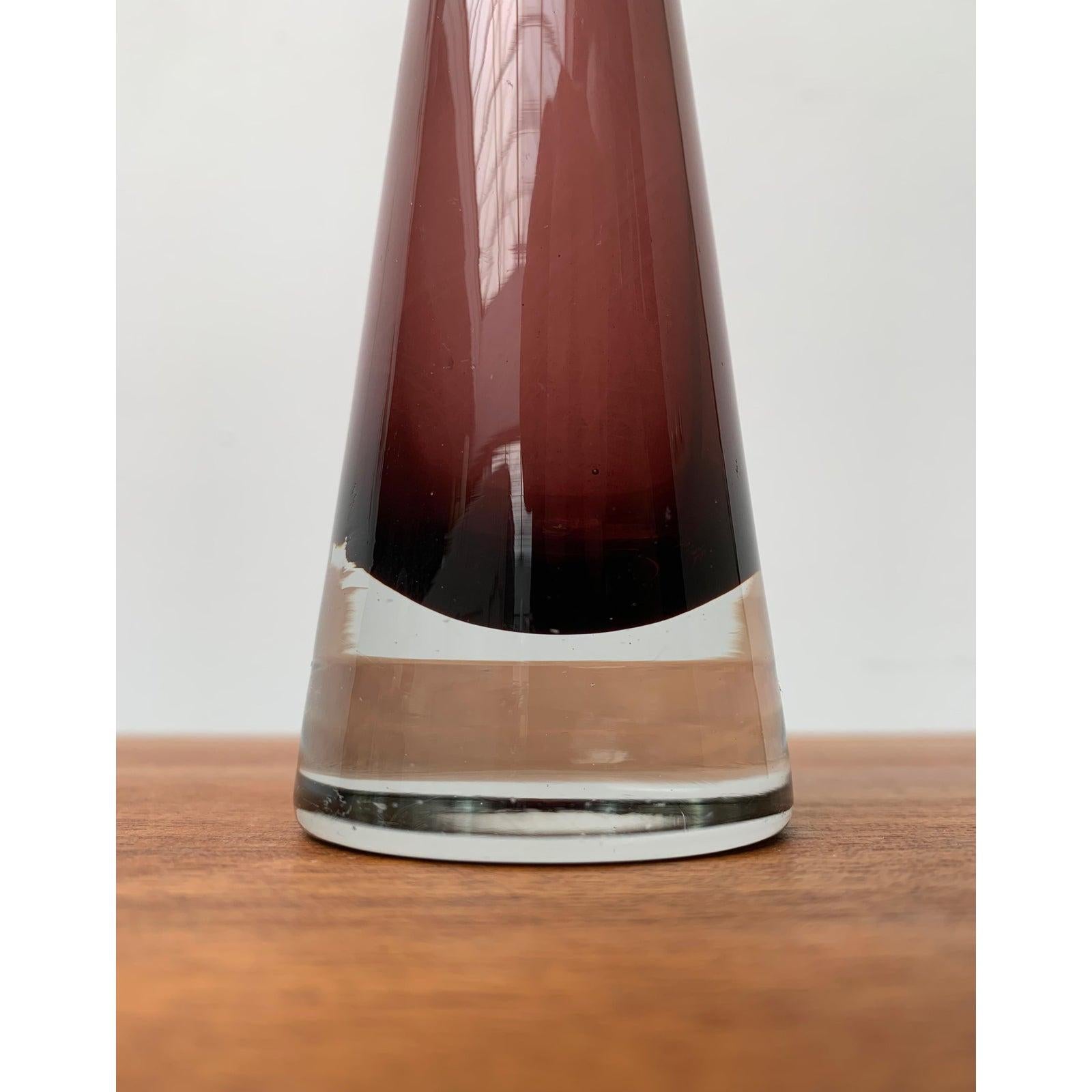 Vaso di vetro finlandese d'epoca di Riihimäki, Finlandia in vendita 5