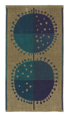 Vintage Finnish Golden Tapestry “Kaksonen” by Maija Kolsi-Mäkelä - Rug & Kilim