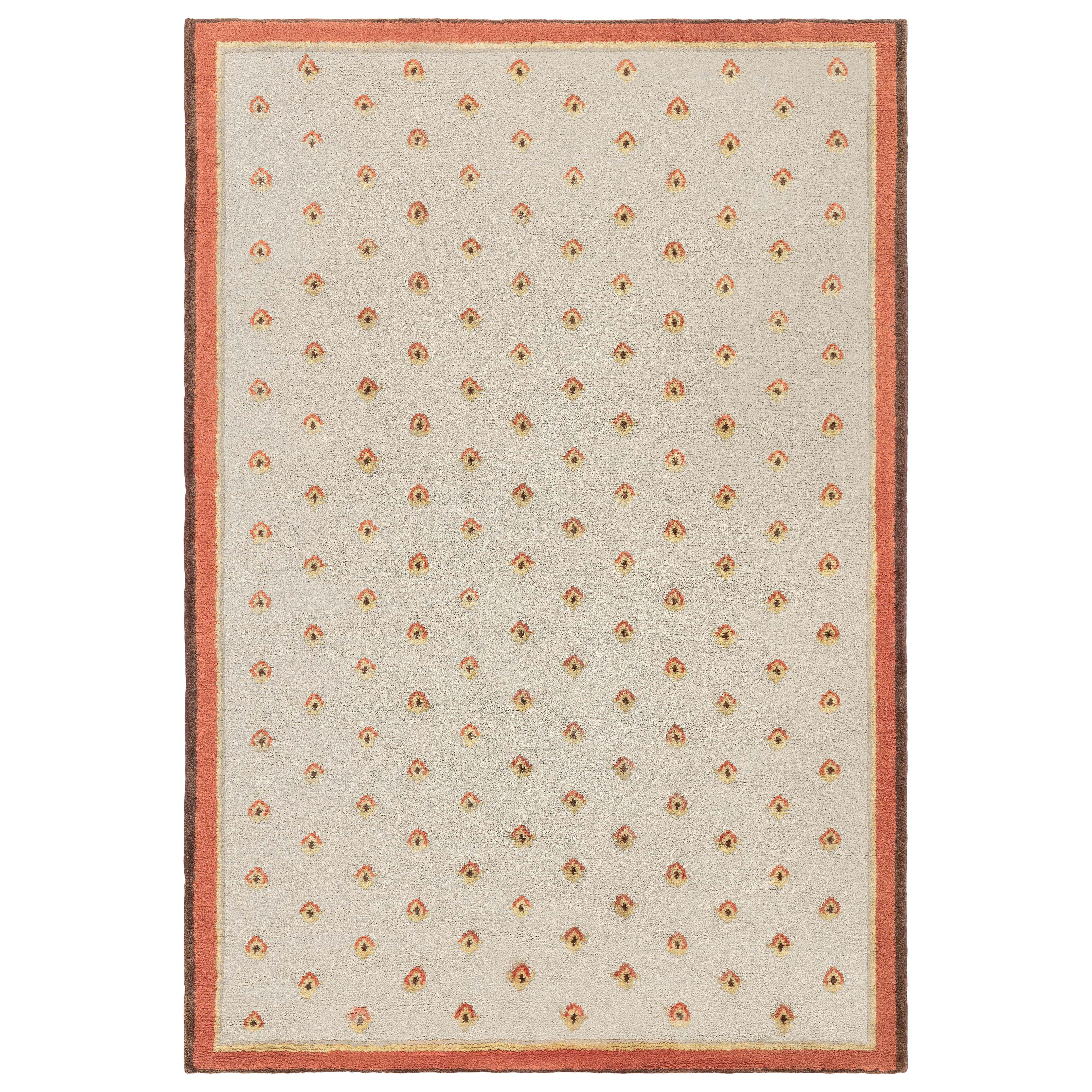 Vintage Finnish Hand-Knotted Wool Pile Rug, Doris Leslie Blau For Sale