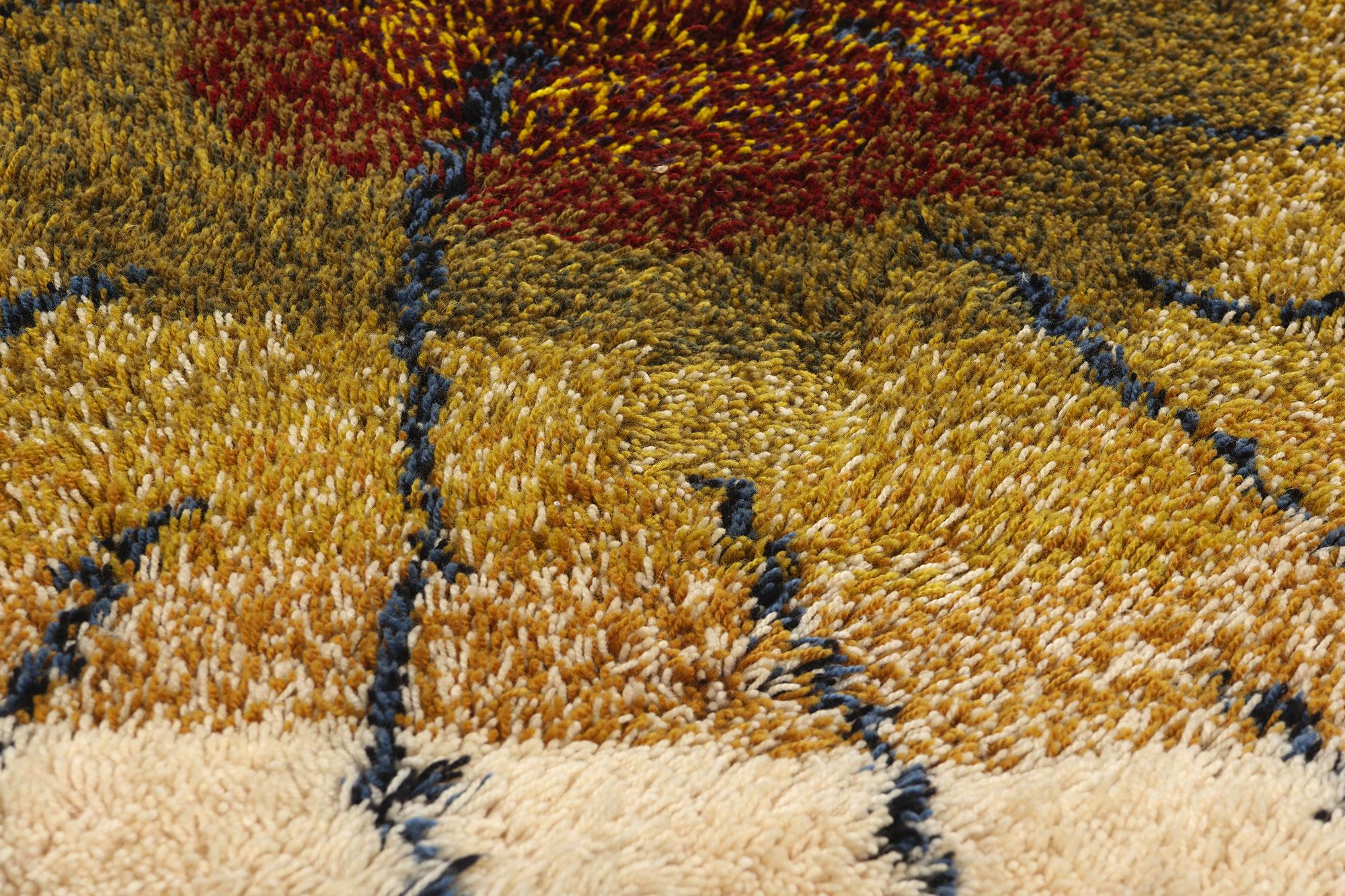 Scandinavian Modern Vintage Finnish Pyörylät Ryijy Rug by Laila Seppä For Sale