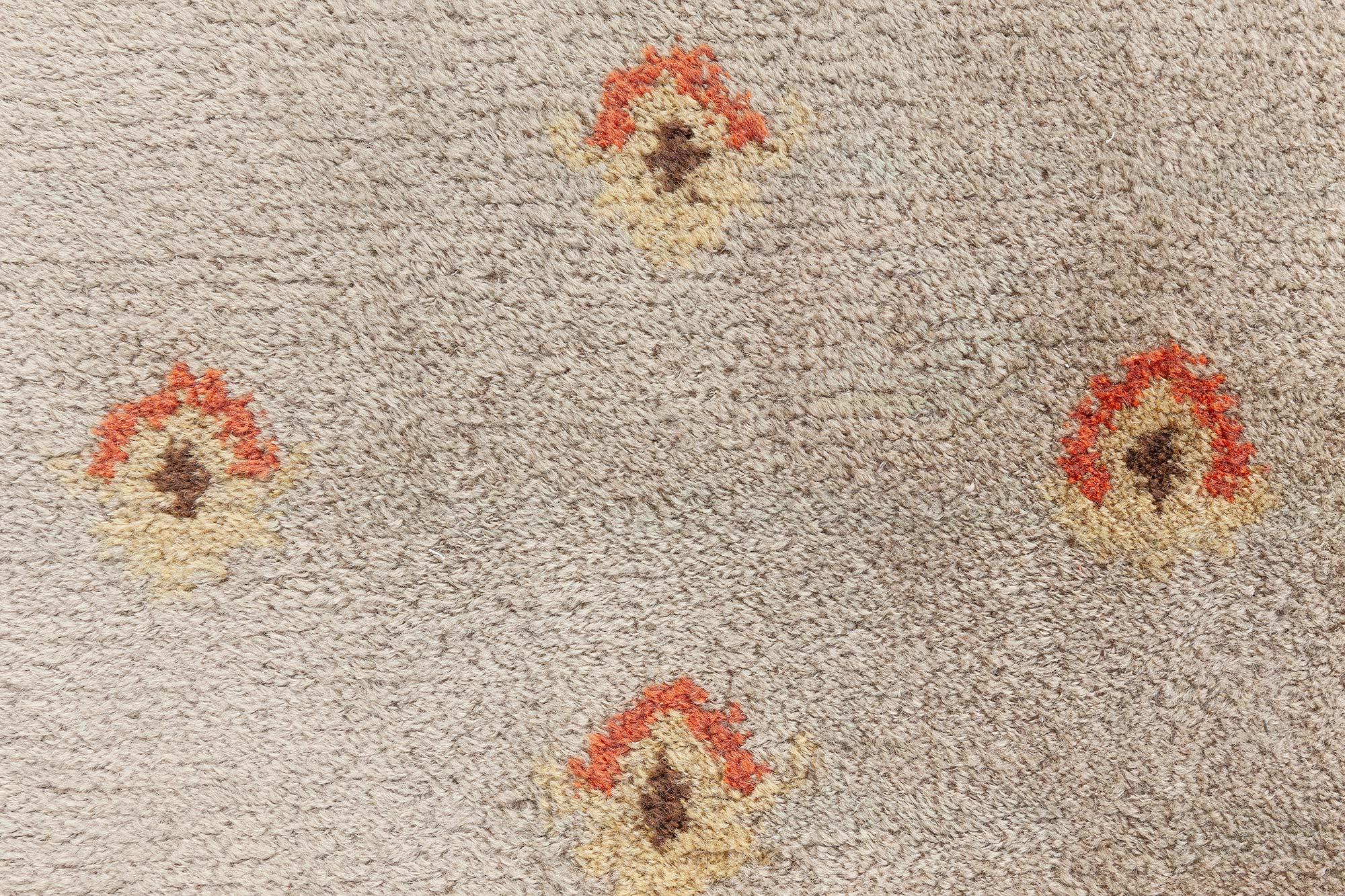 Scandinavian Modern Vintage Finnish Hand-Knotted Wool Pile Rug, Doris Leslie Blau For Sale