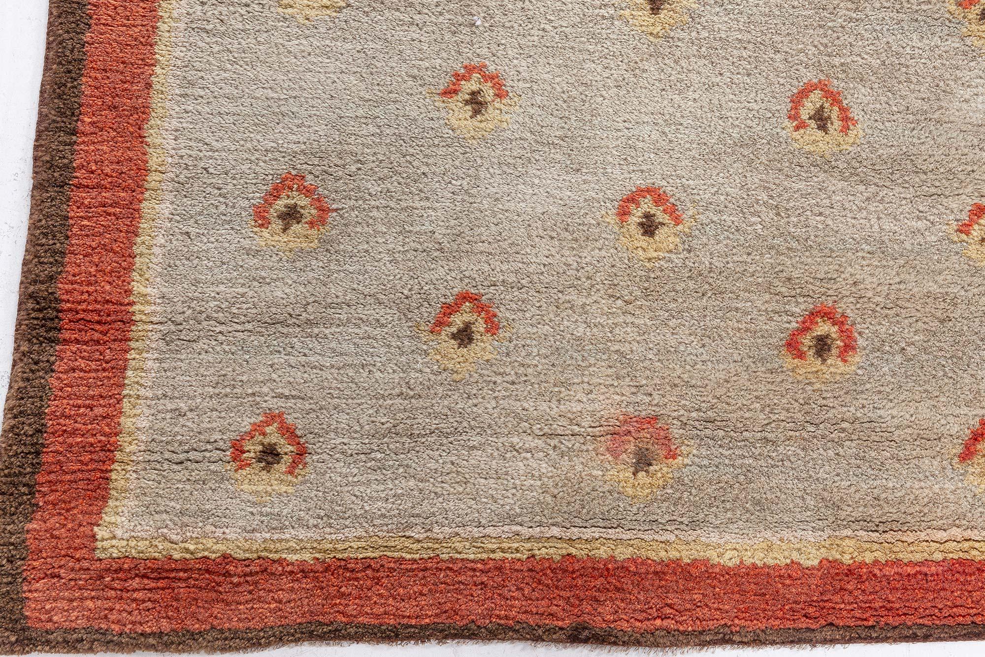 Scandinavian Vintage Finnish Hand-Knotted Wool Pile Rug, Doris Leslie Blau For Sale