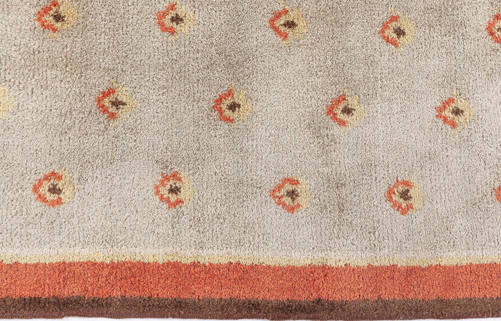 Vintage Finnish Hand-Knotted Wool Pile Rug, Doris Leslie Blau In Good Condition For Sale In New York, NY