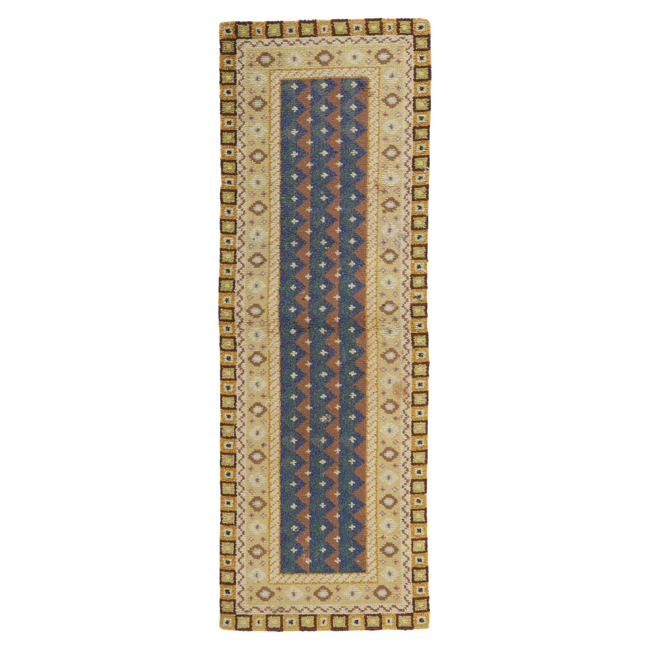 Alfombra finlandesa vintage Rya Ryijy de estilo moderno escandinavo