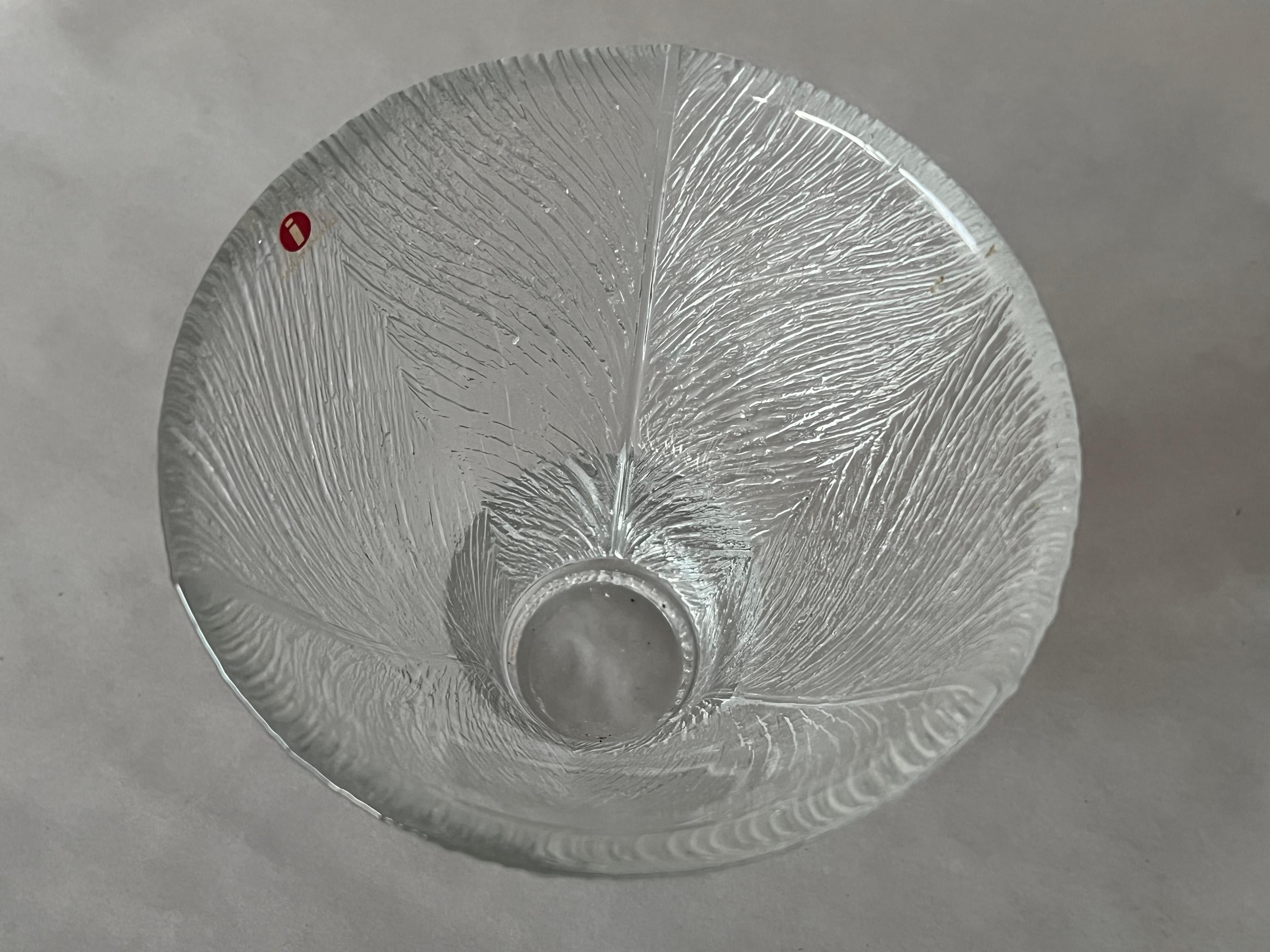 Vintage Finnish Tuuli Series Glass By Valto Kokko for Iittala, ca' 1970s Signed In Good Condition For Sale In St.Petersburg, FL