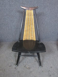 Vintage Wicker Rocker by Arthur Umanoff for Shaver Howard