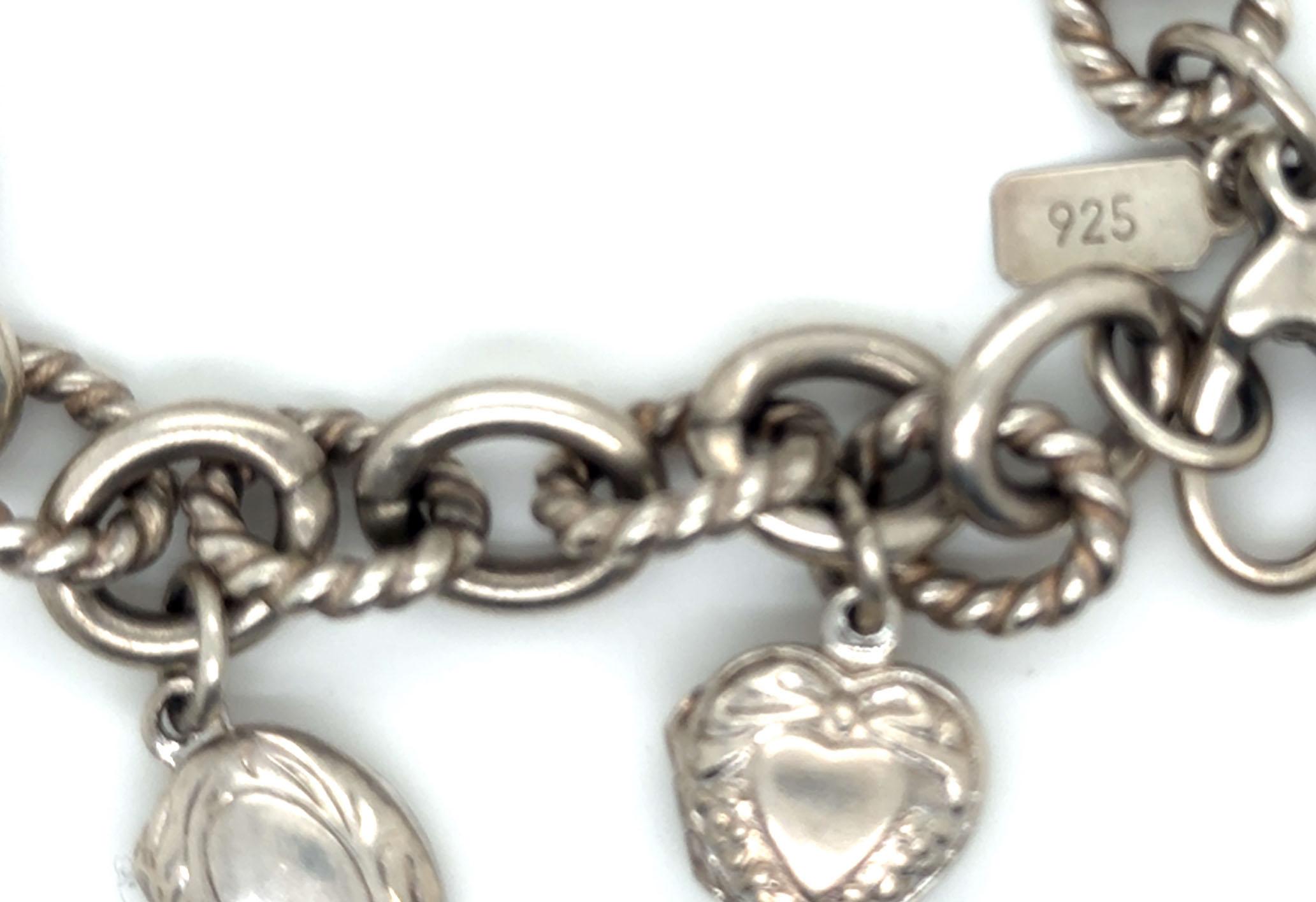 De las mujeres Pulsera vintage Finola con dijes de relicario de plata de ley en venta