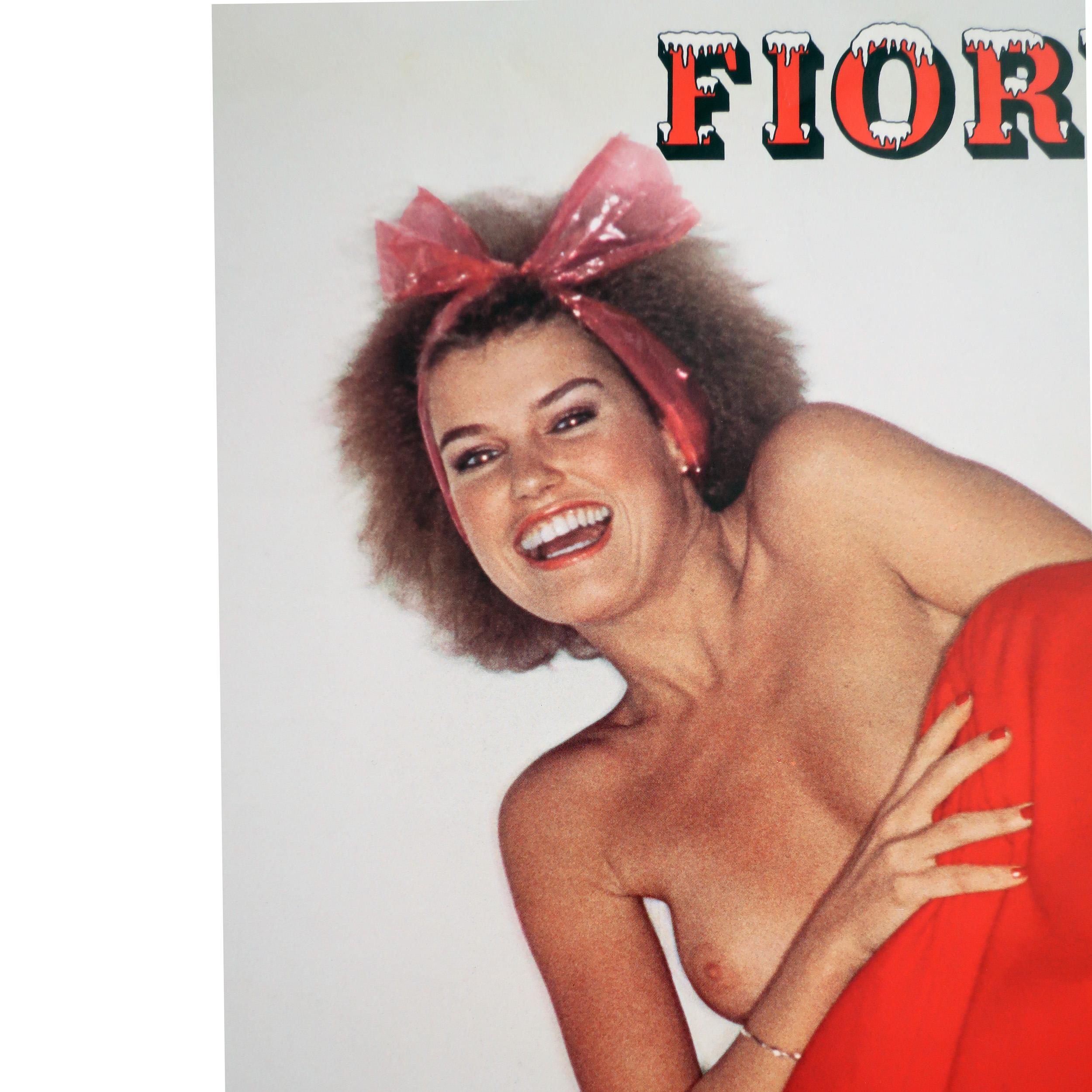 Post-Modern Vintage Fiorucci Sexy Santa Poster '1982'
