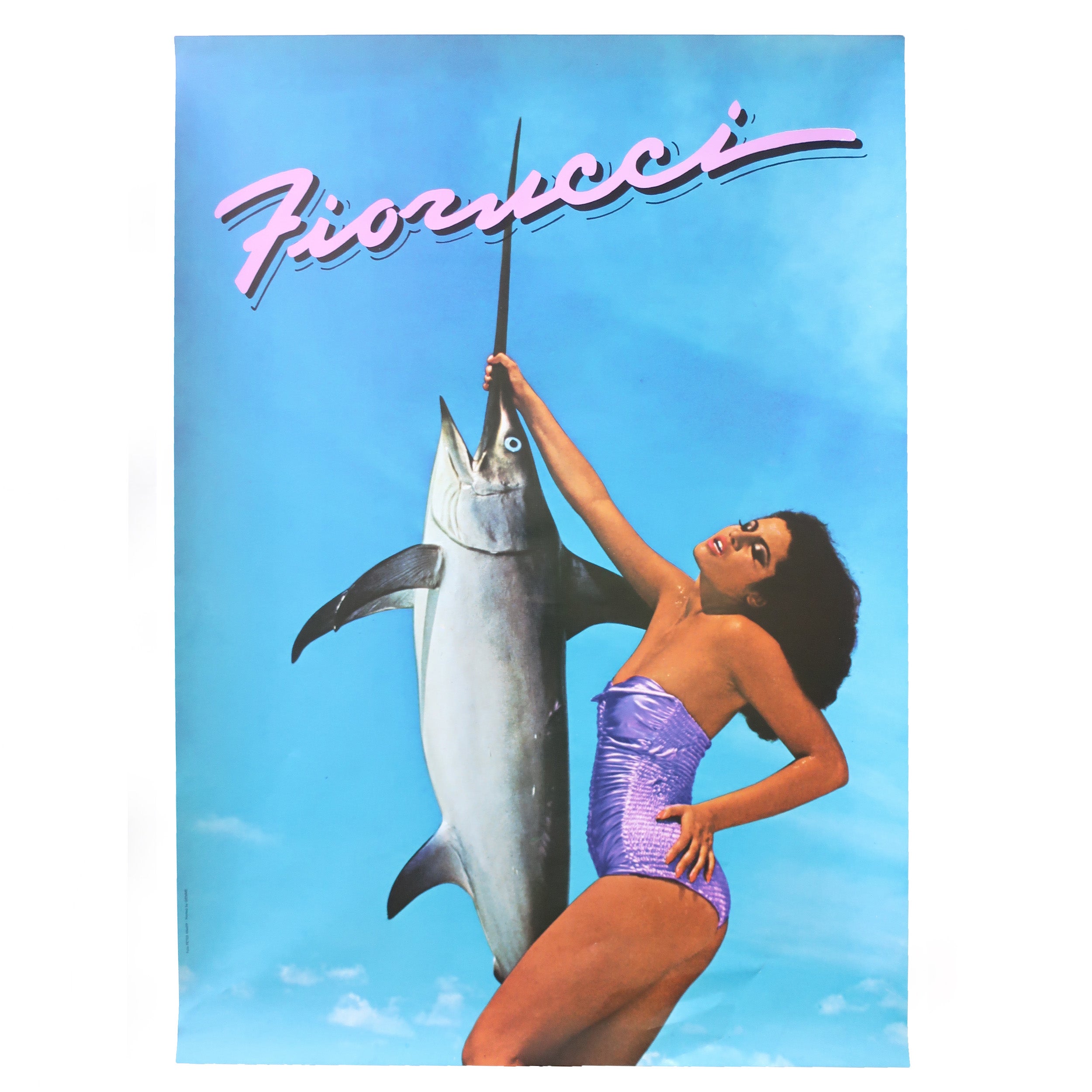 Fiorucci-Poster, Schwertfisch, Vintage