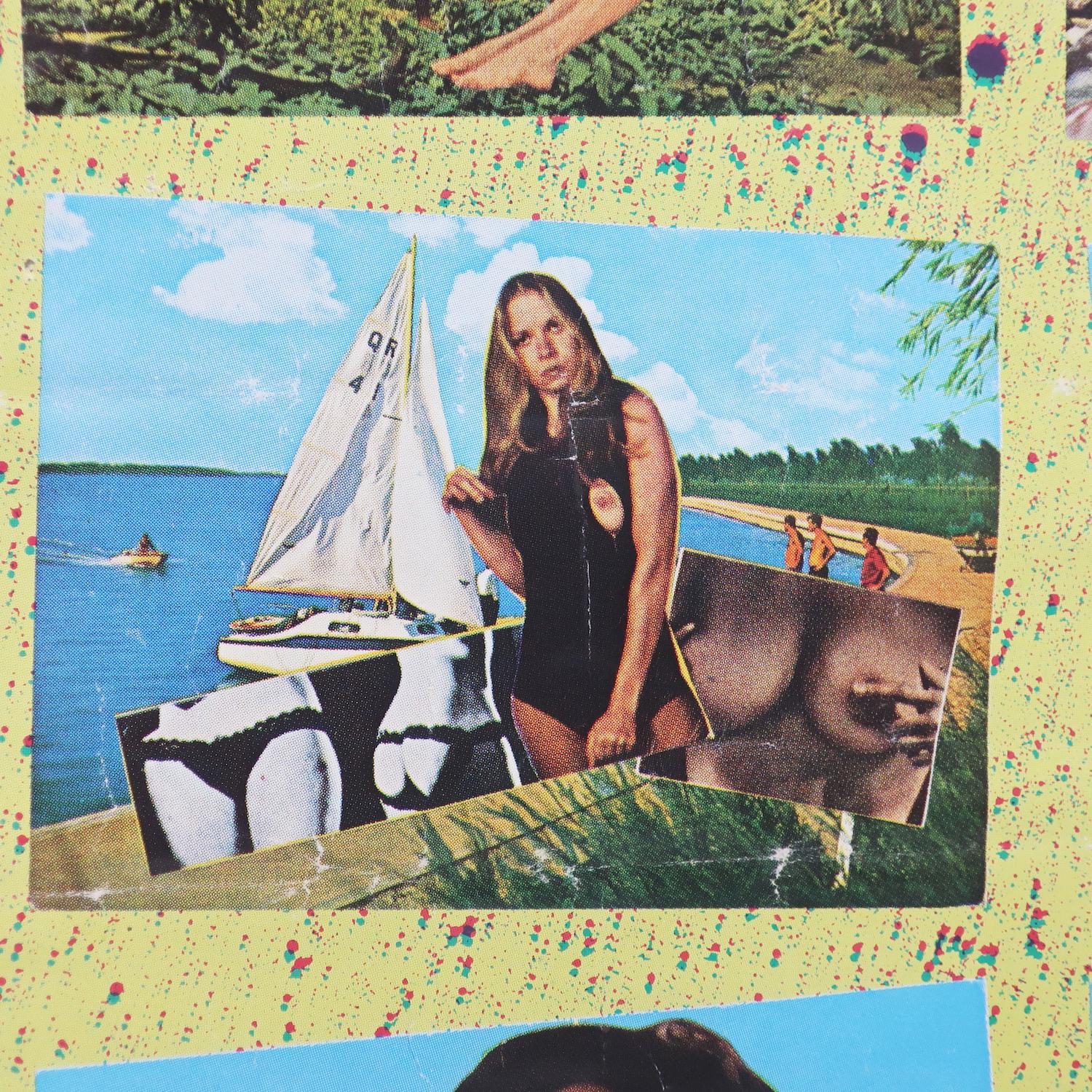 20ième siècle Affiche de voyage vintage Fiorucci Collage de cartes postales 1979 en vente