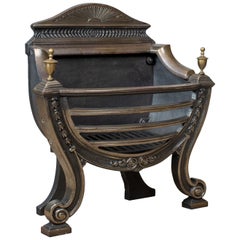 Retro Fire Basket, English, 20th Century Georgian Revival Fireplace Grate