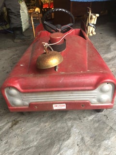 Vintage Fire Engine Toy Pedal Car with Ladders