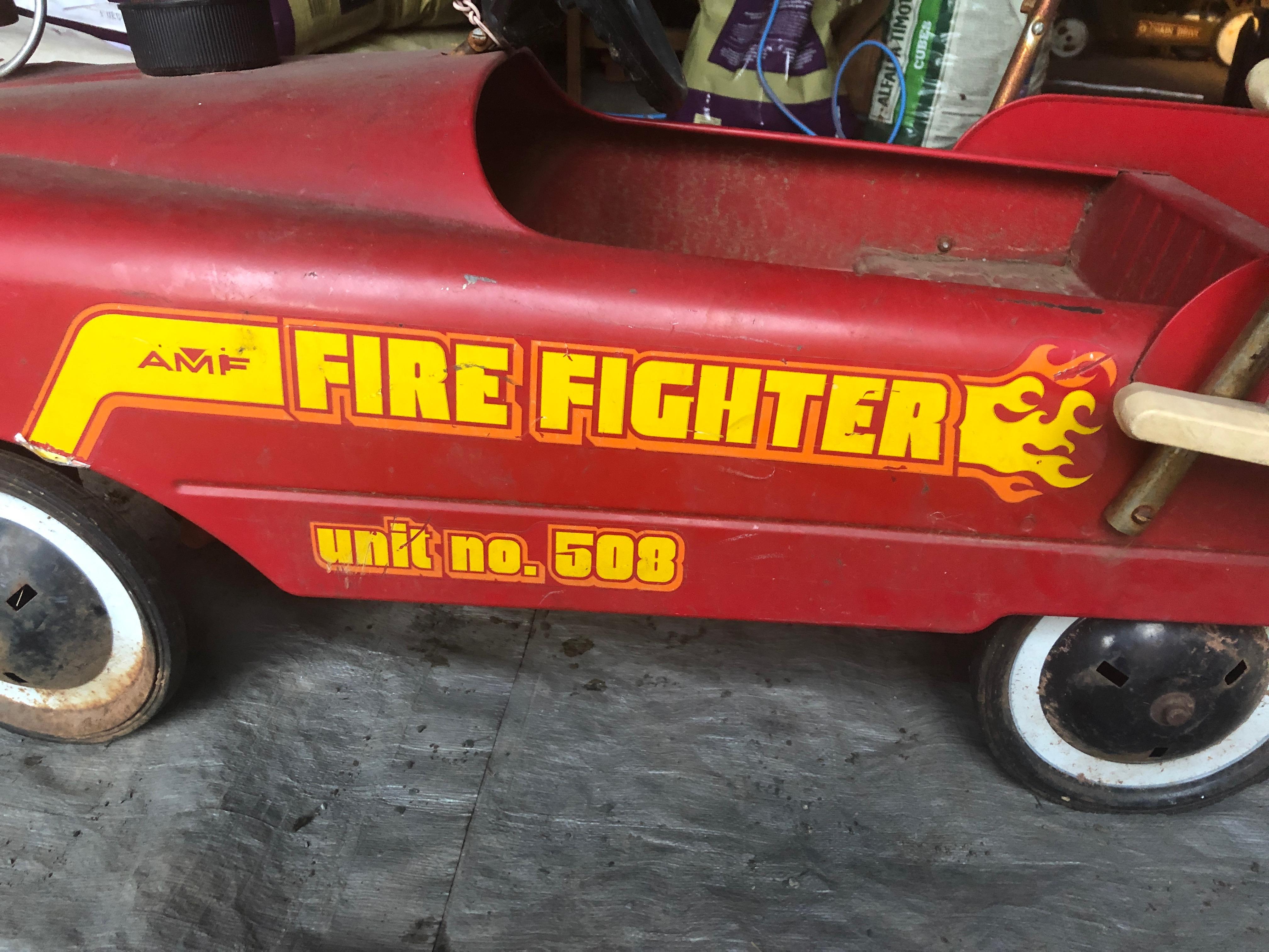 vintage pedal fire truck