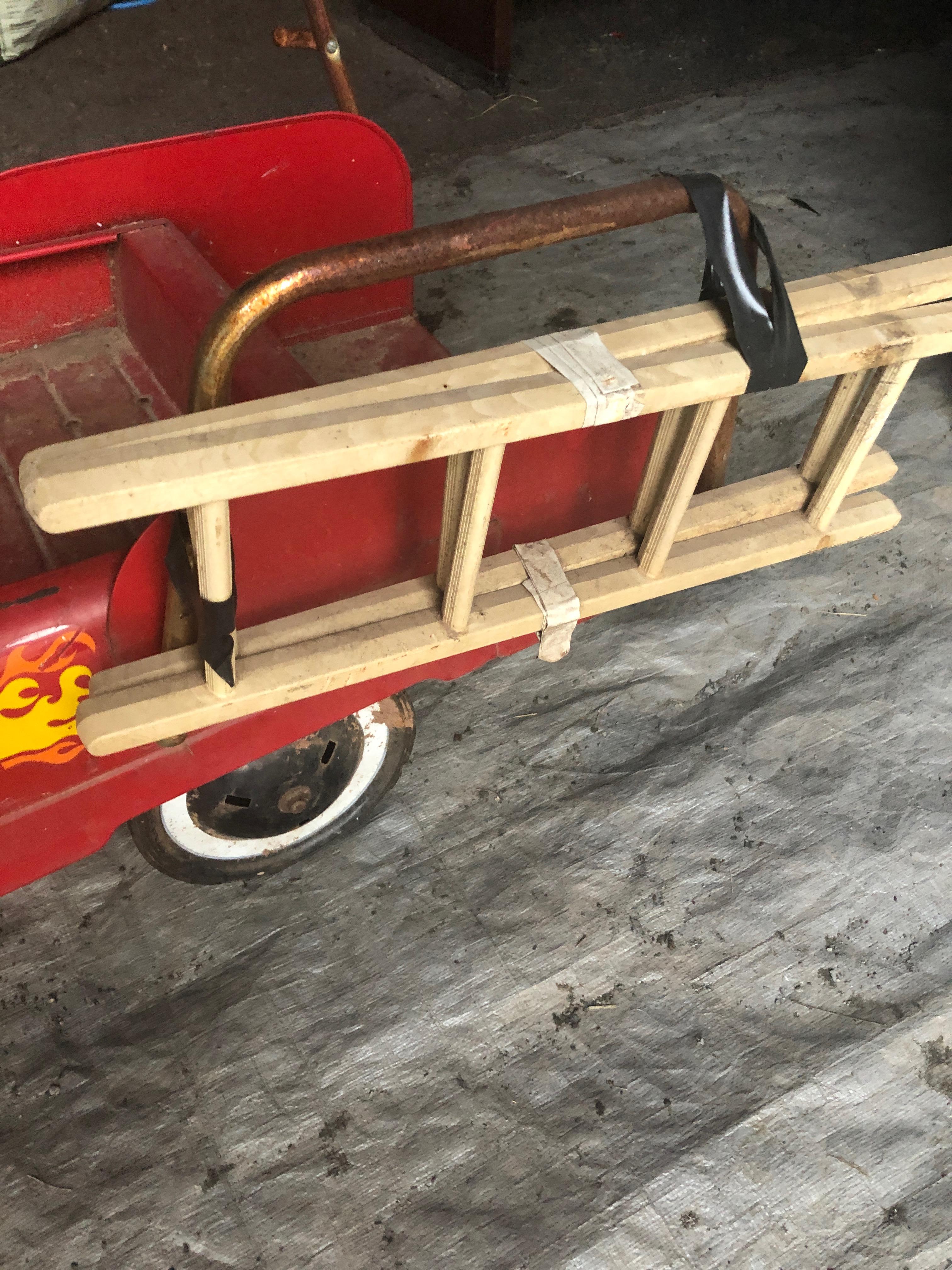 antique fire truck pedal car