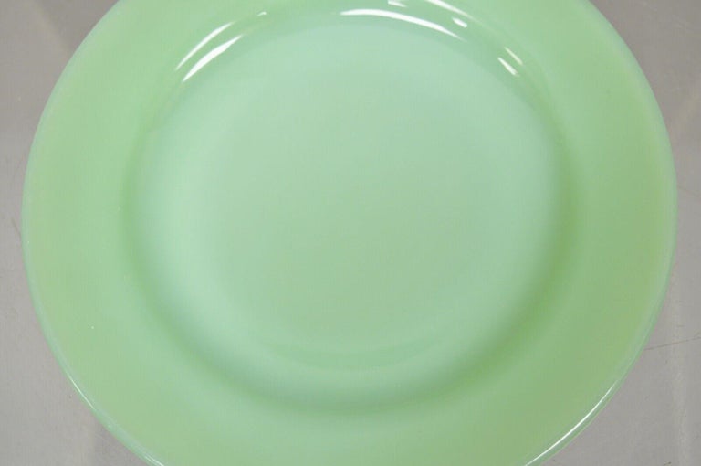 Vintage Fire King Jadeite Green Oven Ware Appetizer Salad Plate 5 Pc