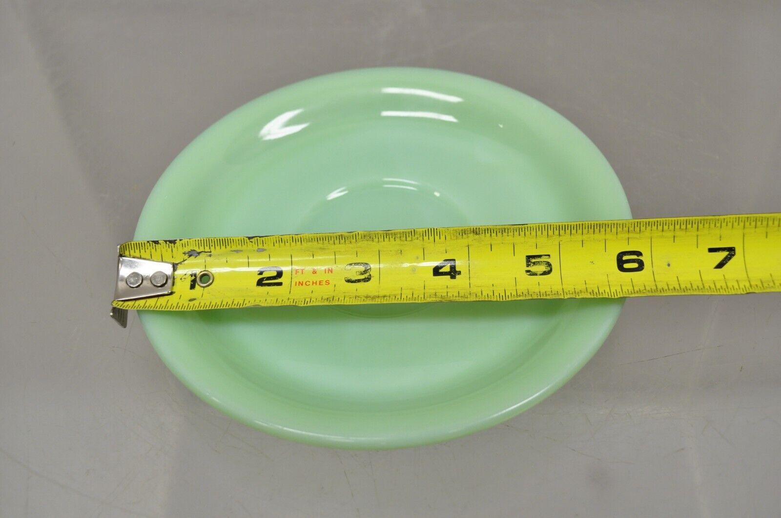 20th Century Vintage Fire King Jadeite Green Oven Ware Round Glass Saucer Plate Dish