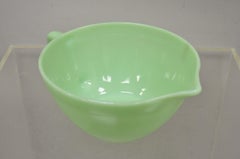 Vintage Fire King Oven Ware Jadeite Green Batter Bowl with Spout & Handle