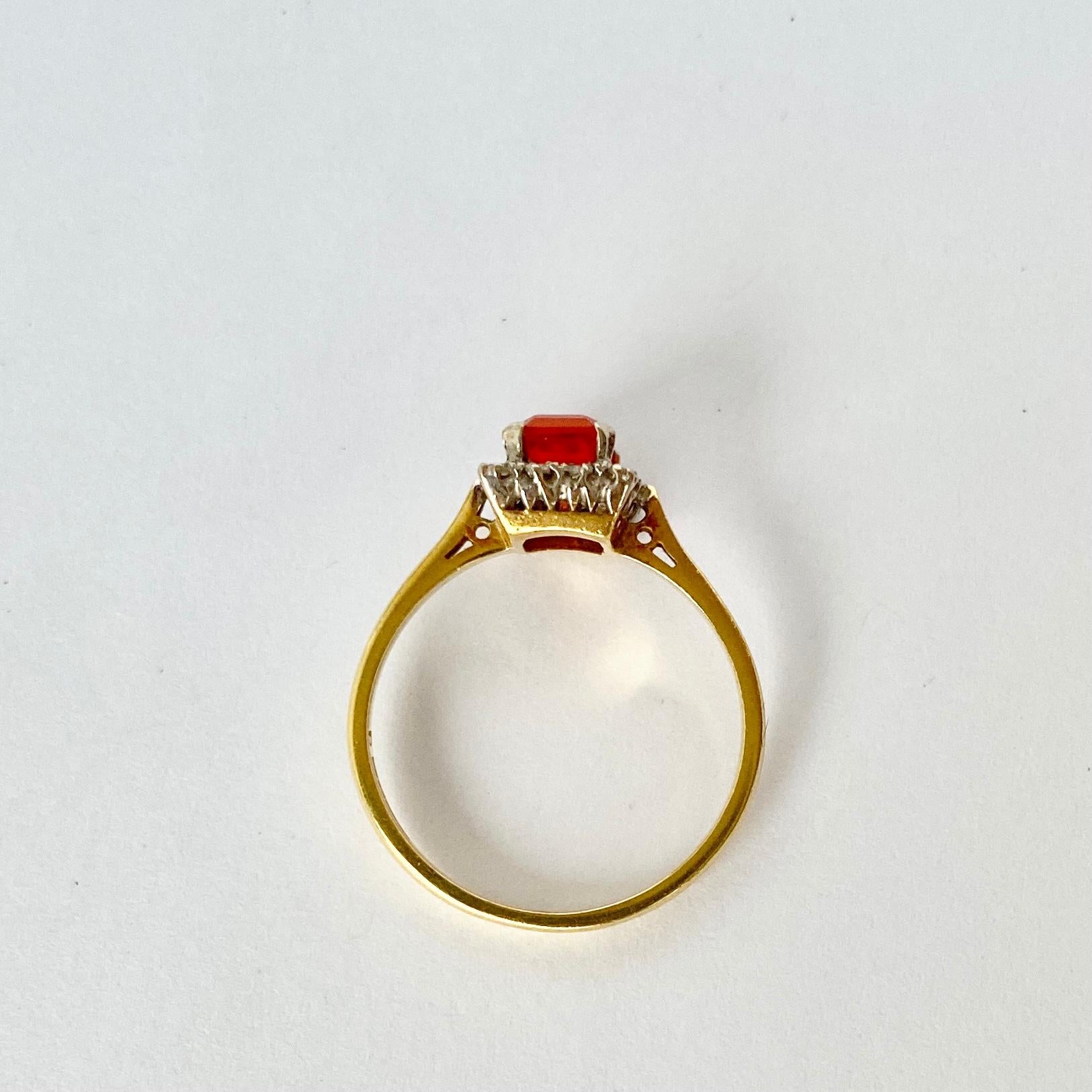 vintage fire opal rings