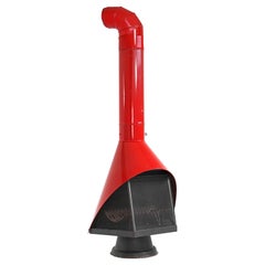 Vintage Firehood Fireplace in Fire Red for Majestic