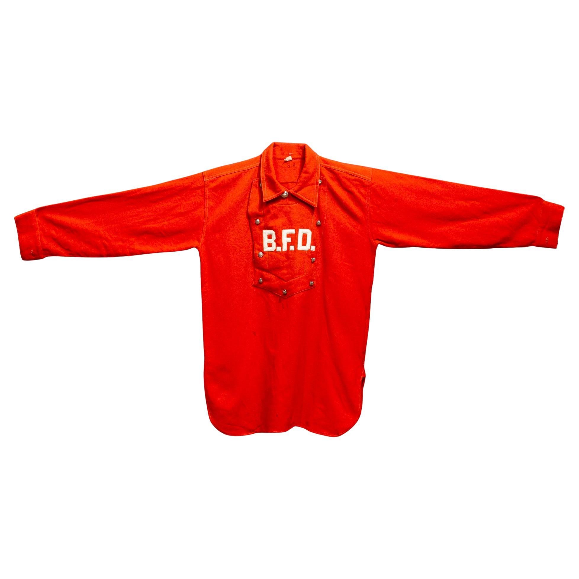 Camisa con peto de bombero vintage c.1930