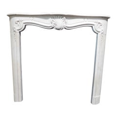 Vintage Fireplace in Lecce Stone, Hand Carved, Late 1800s, Italy