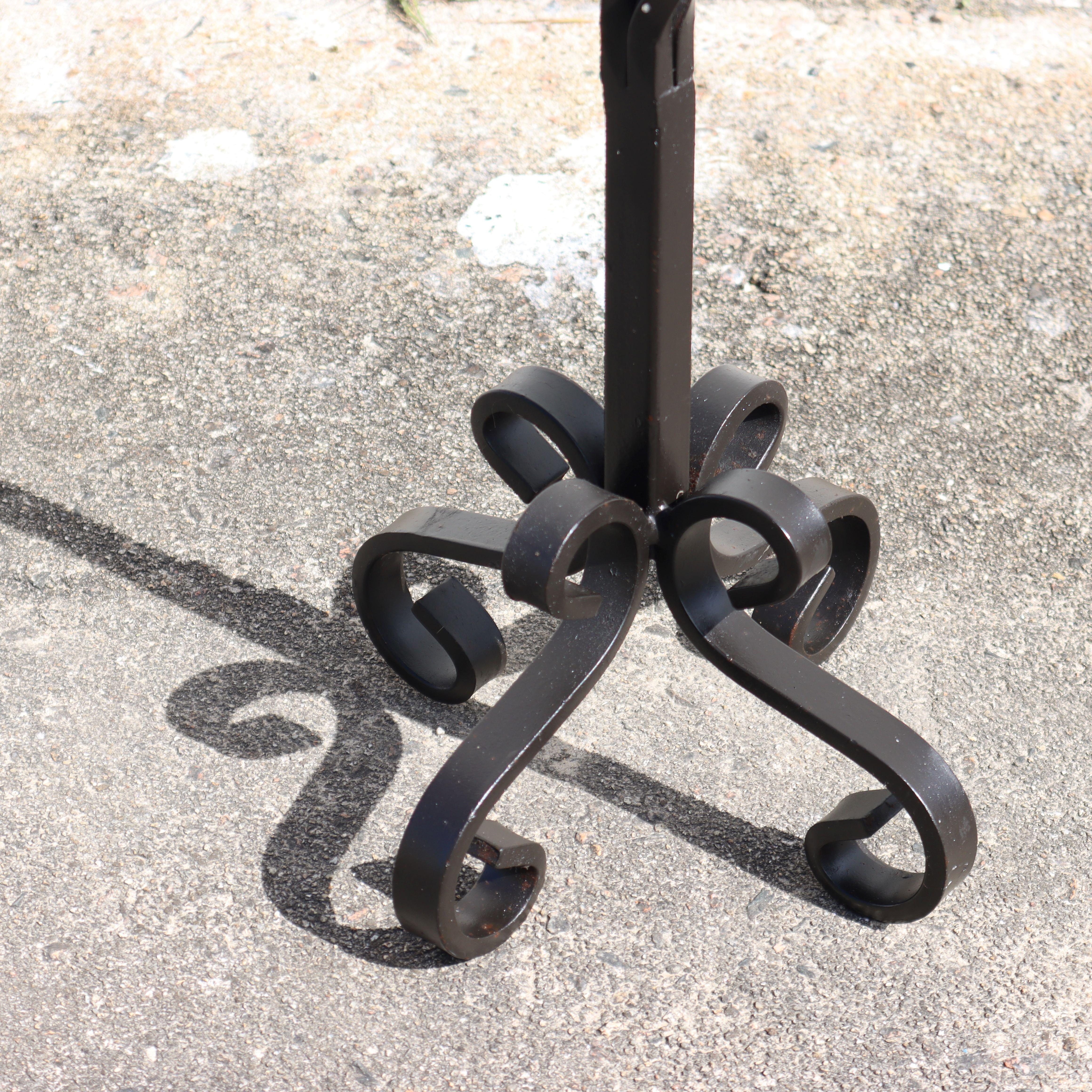 Vintage  Fireplace Tool Set with Cast Iron Stand & Carved Bellows 70s 3
