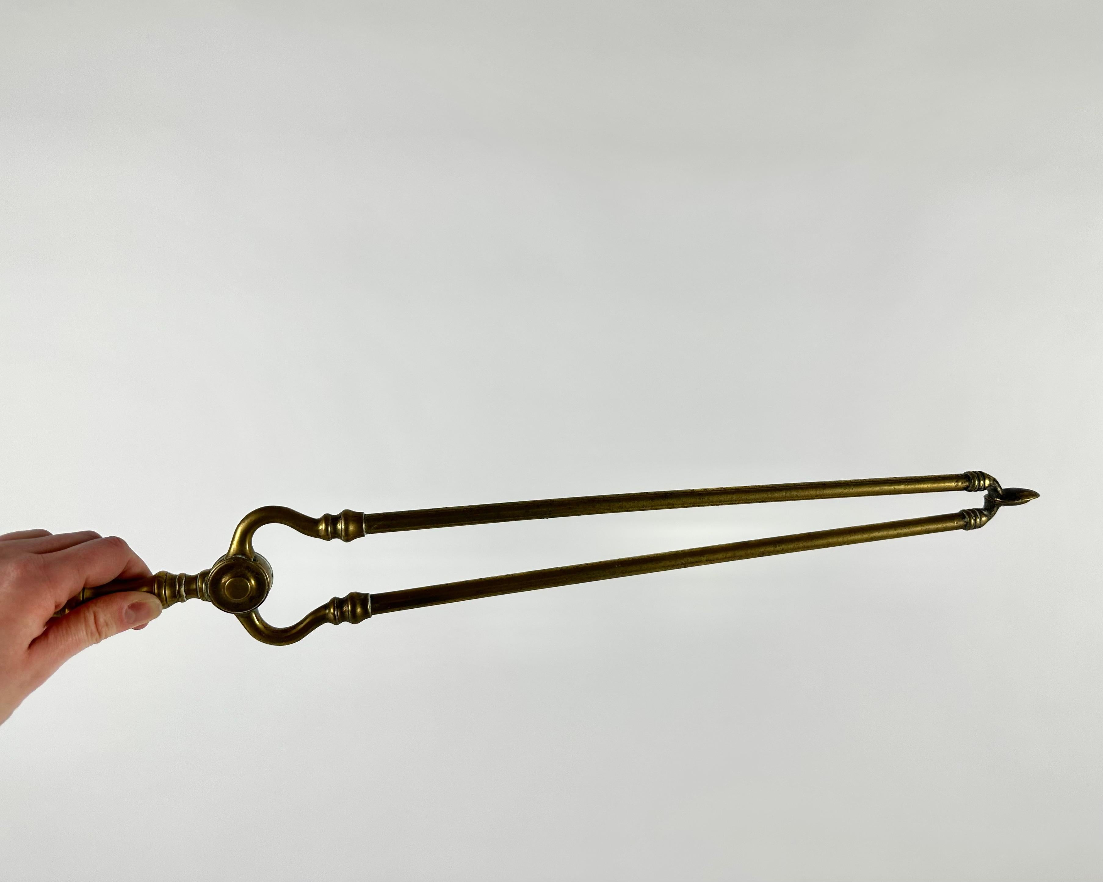 French Vintage Fireplace Tools Bronze Set Of 4-Piece Bronze Accessories, France, 1950s For Sale