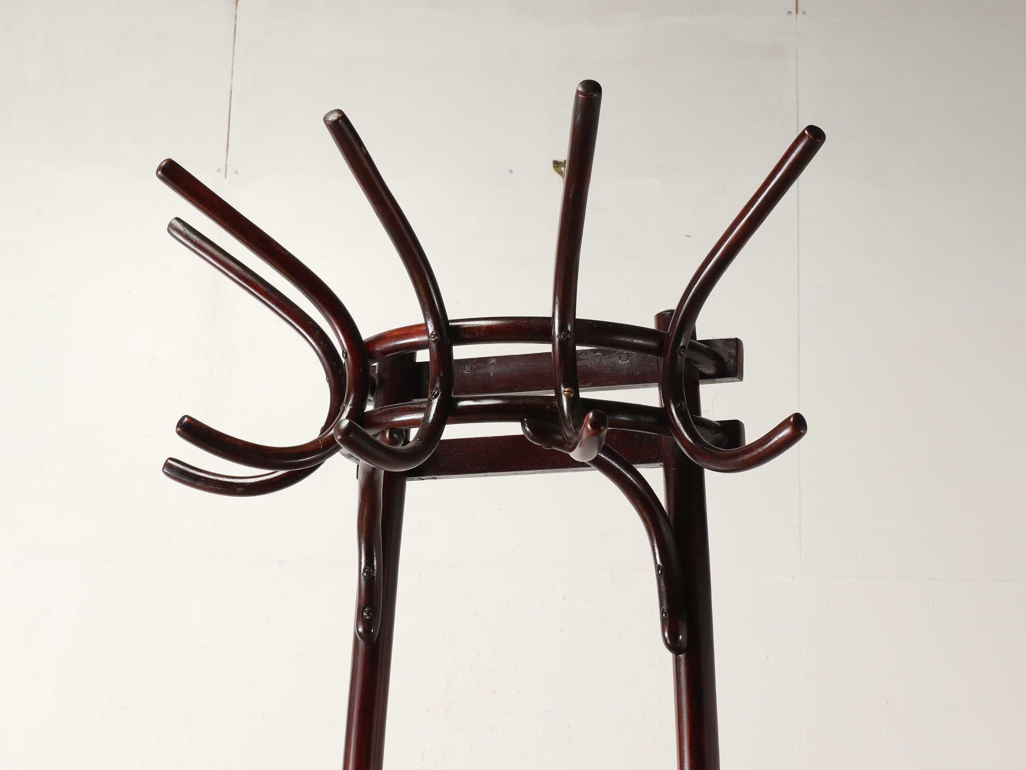 Art Nouveau Vintage Fischel Bentwood Half Hat Stand For Sale