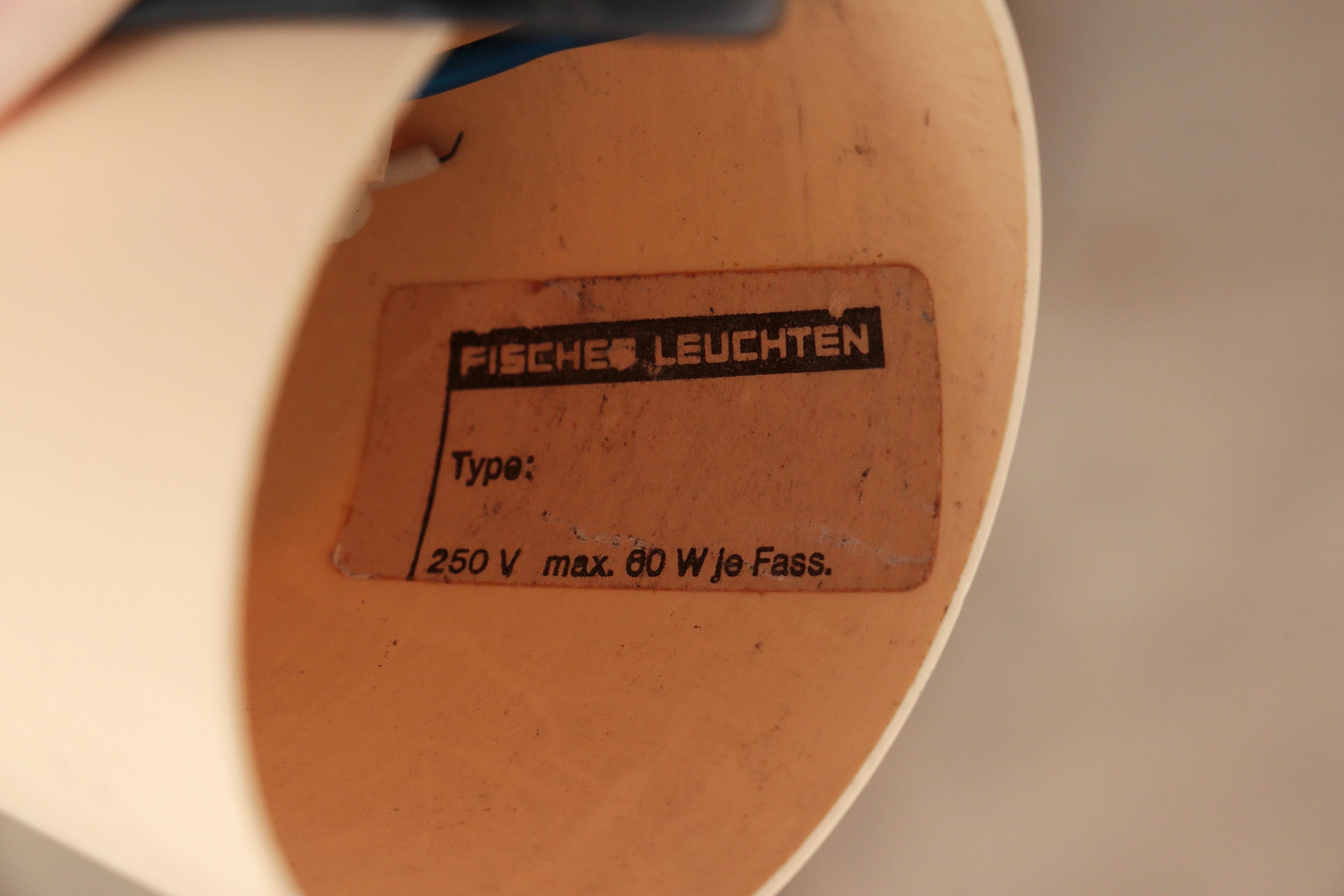 Lampe suspendue Vintage Fischer Leuchten - Eclairage d'ambiance des années 1970 en vente 5